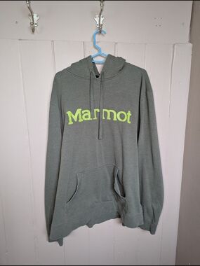 Marmot Olive Green Fleece-Lined Hoodie